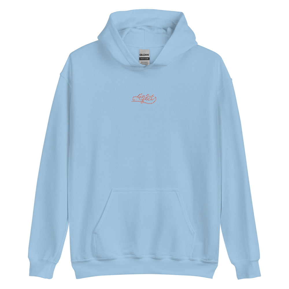 Candy Cane Aglet Embroidered Hoodie