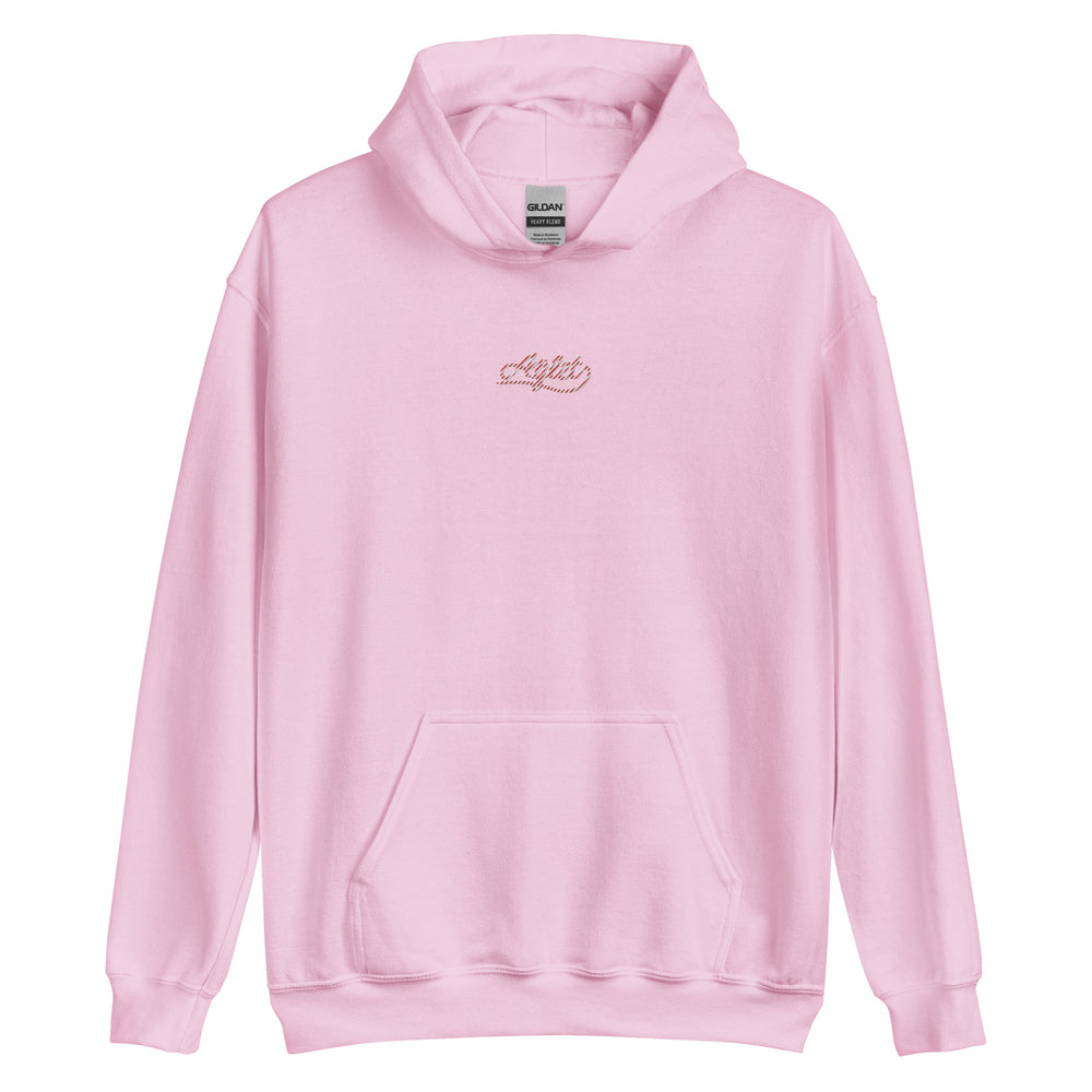 Candy Cane Aglet Embroidered Hoodie