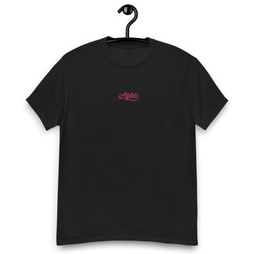 Embroidered Aglet T-Shirt (Pink Logo)