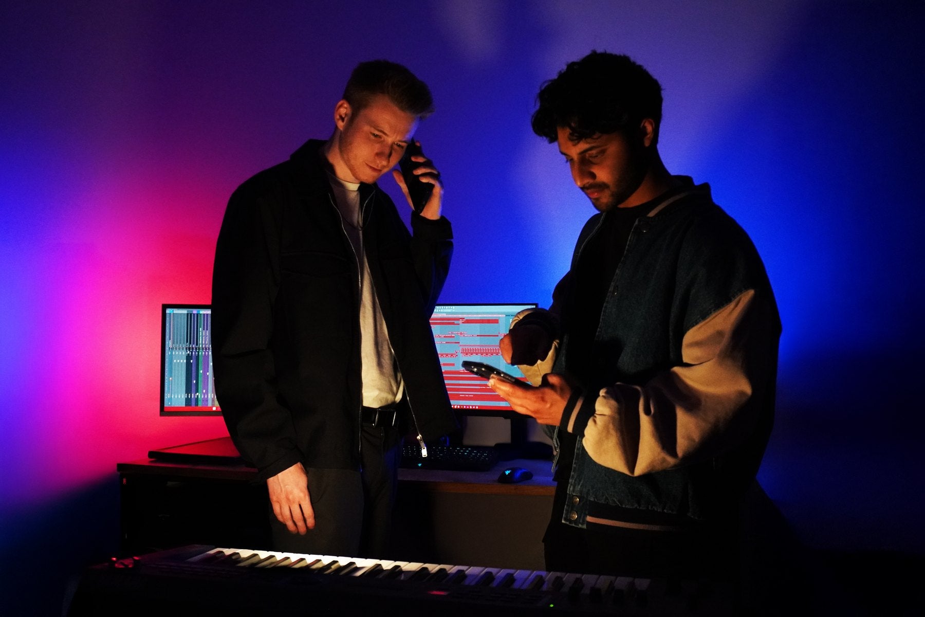 Aglet and Discozyn in the studio